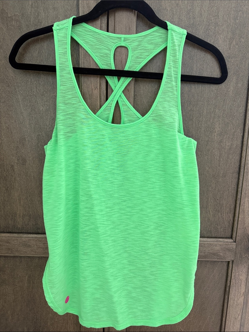Lilly Pulitzer Neon Green Crossback Tank Top